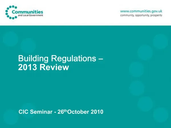 Building Regulations 2013 Review