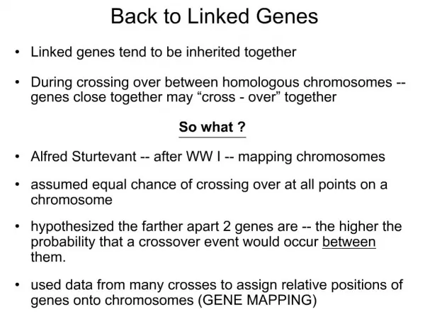 Back to Linked Genes