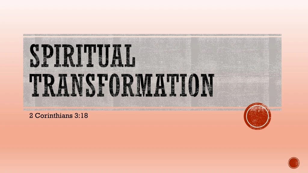 spiritual transformation