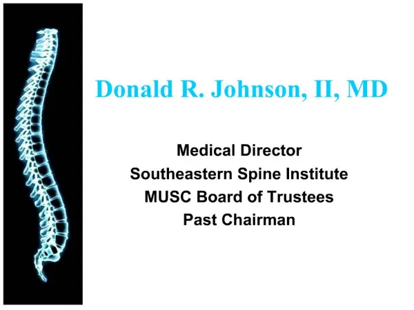 Donald R. Johnson, II, MD