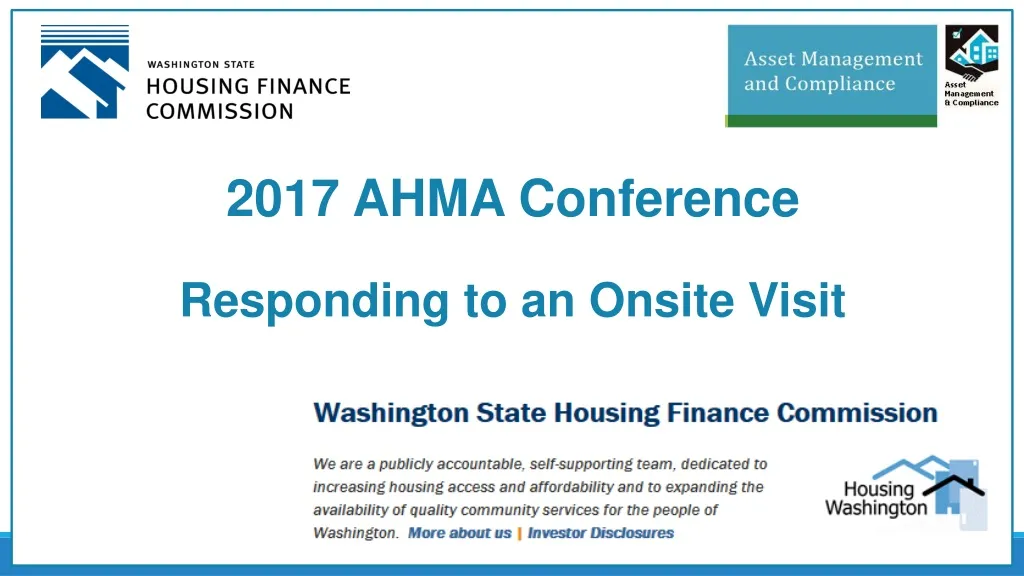 2017 ahma conference responding to an onsite visit