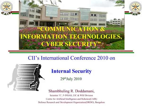 CII s International Conference 2010 on Internal Security