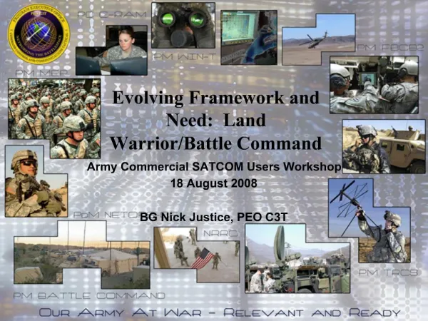 Evolving Framework and Need: Land Warrior