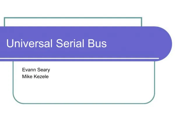 Universal Serial Bus