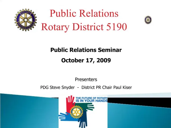 Public Relations Rotary District 5190