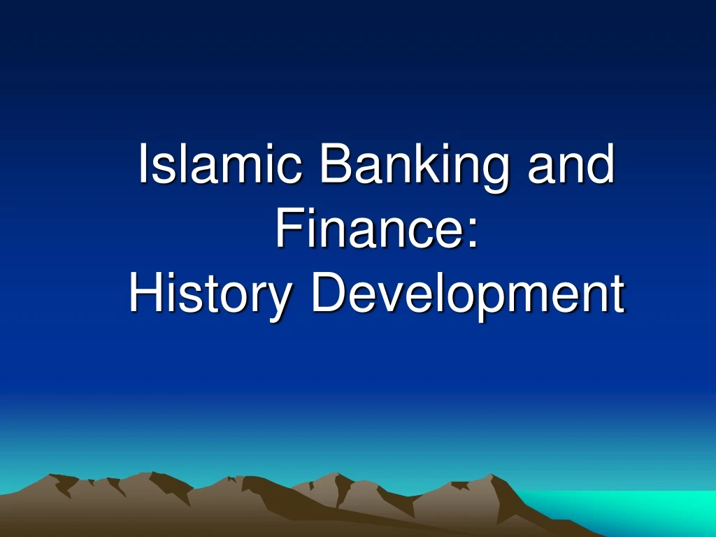 islamic banking and finance history development