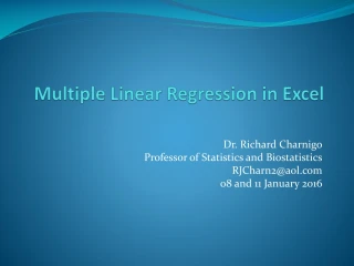 Multiple Linear Regression in Excel