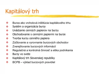 Kapit lov trh - slide 1