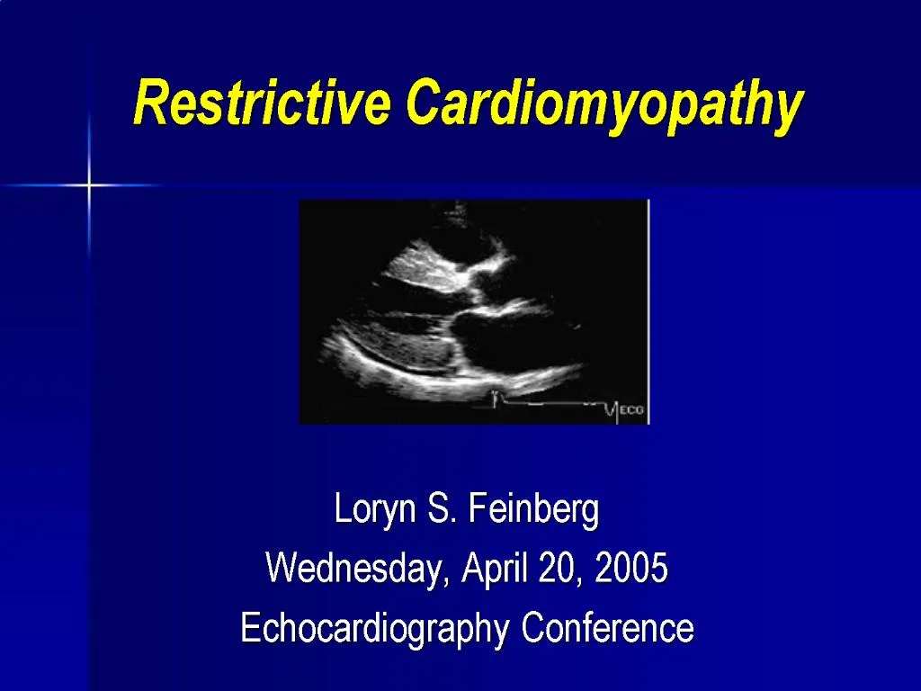 restrictive cardiomyopathy histology
