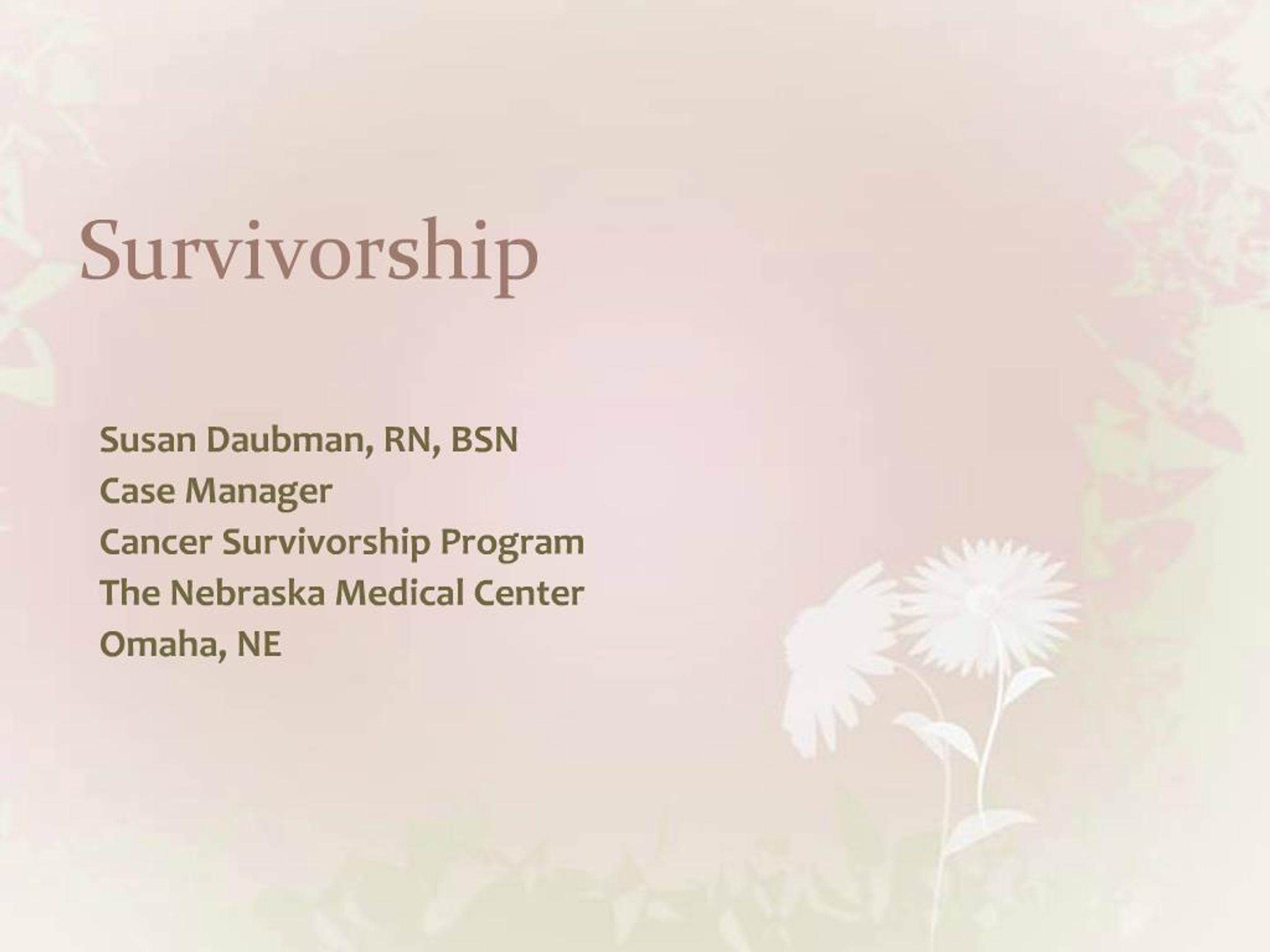 PPT - Survivorship PowerPoint Presentation, free download - ID:541729