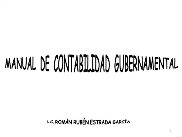 MANUAL DE CONTABILIDAD GUBERNAMENTAL