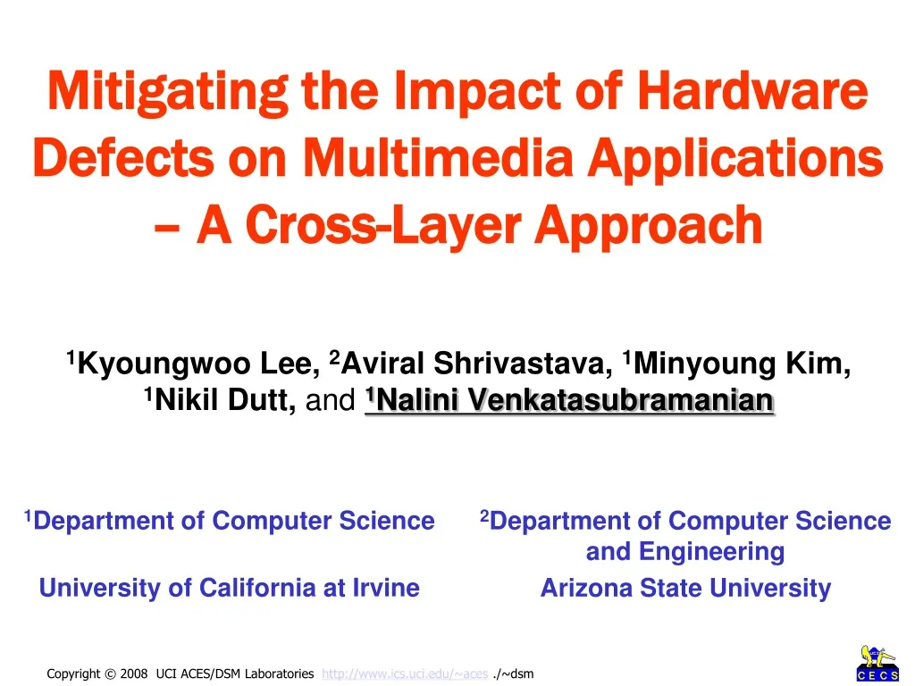 mitigating the impact of hardware defects on multimedia applications a cross layer approach