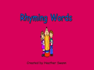 Rhyming Words - slide 1