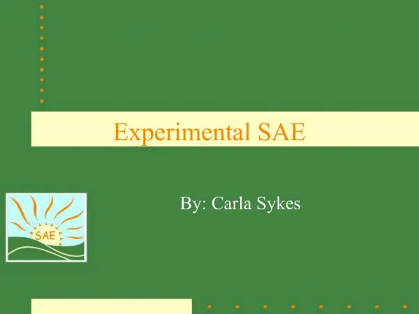 Experimental SAE