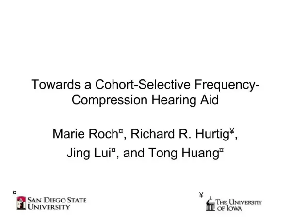 Towards a Cohort-Selective Frequency-Compression Hearing Aid