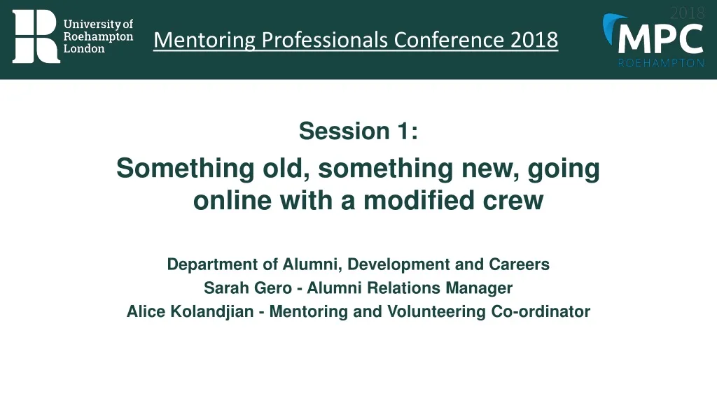 mentoring professionals conference 2018