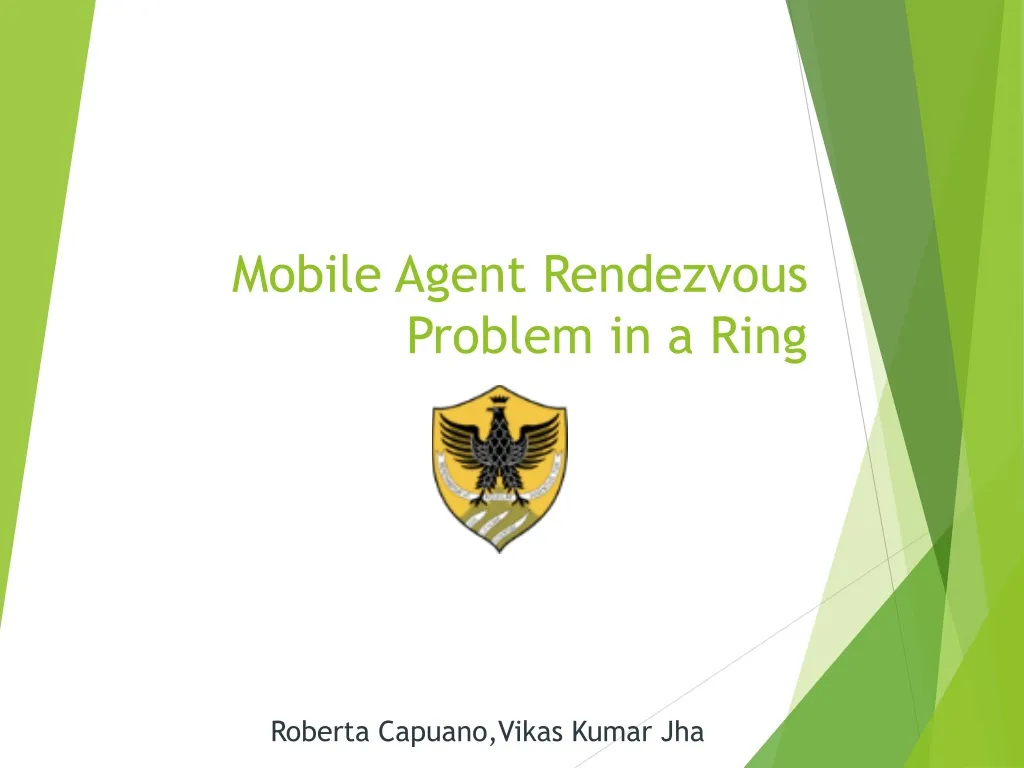 mobile agent rendezvous p roblem in a ring