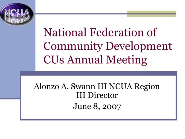 National Federation of Community Development CUs Annual Meeting