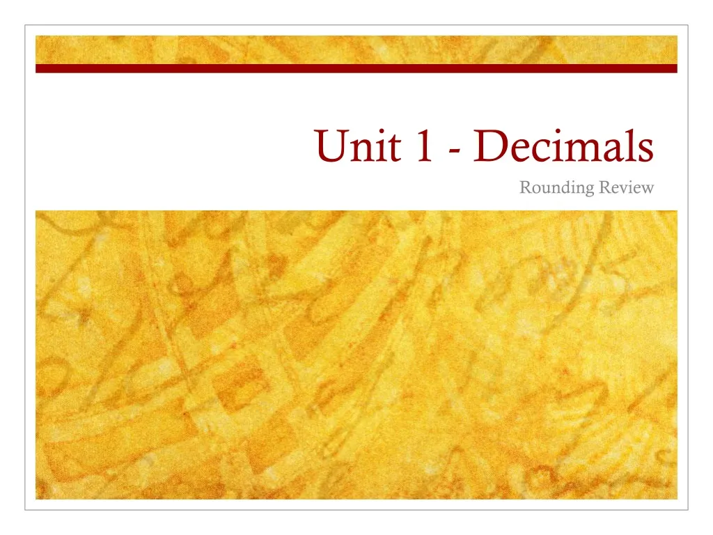 unit 1 decimals