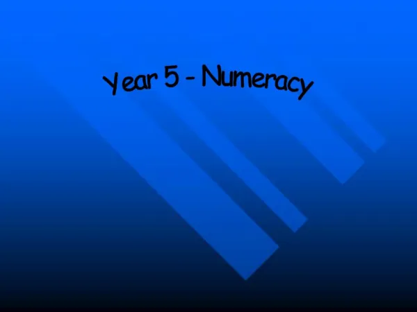 Year 5 - Numeracy