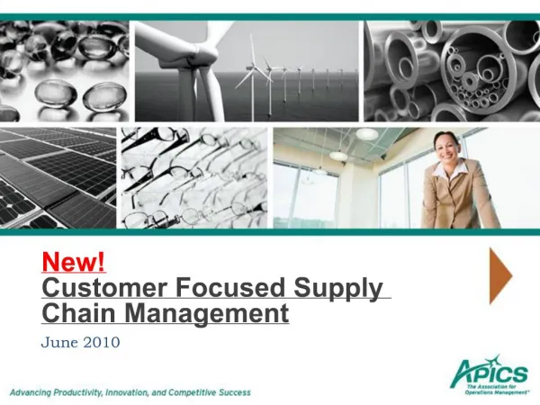New Customer Focused Supply Chain Management