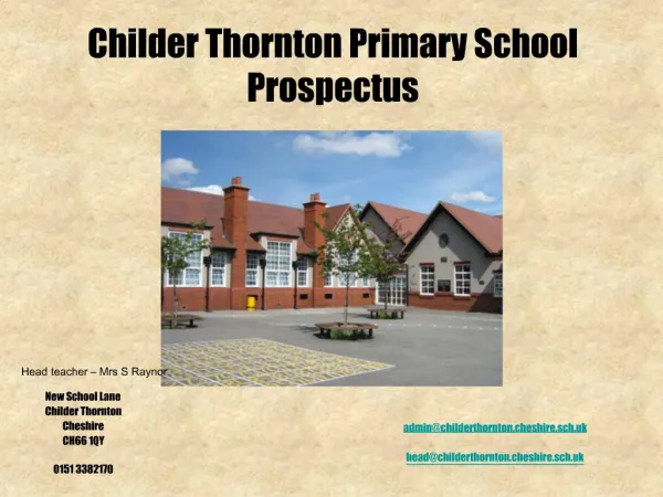 Childer Thornton Primary School Prospectus