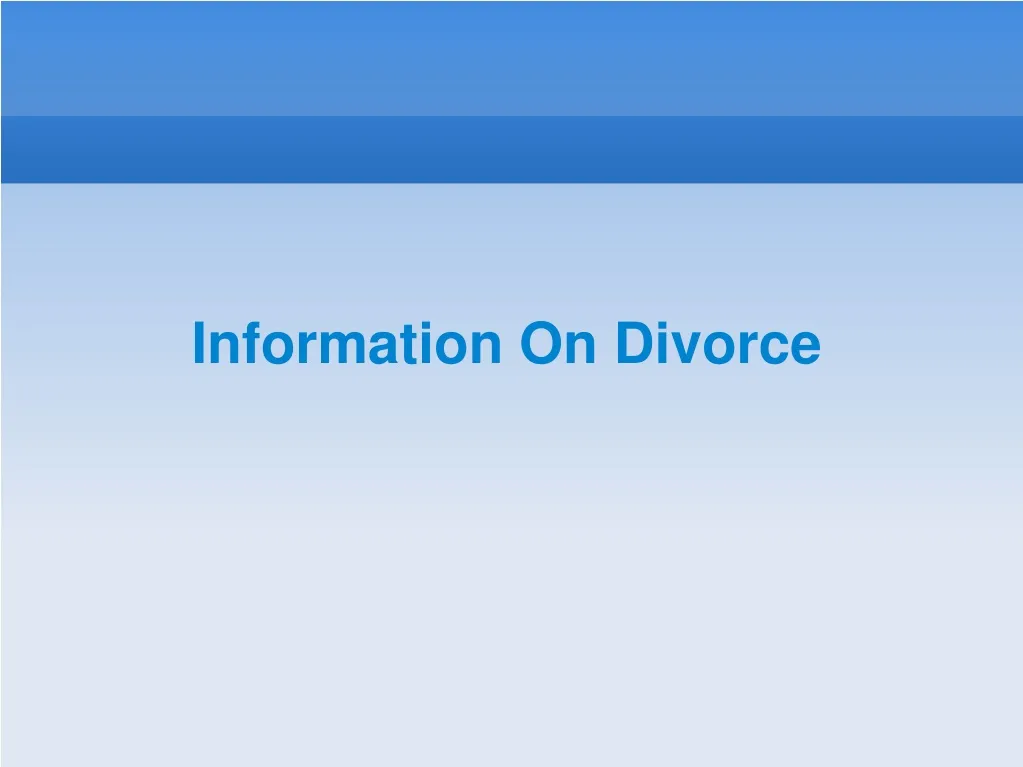 information on divorce