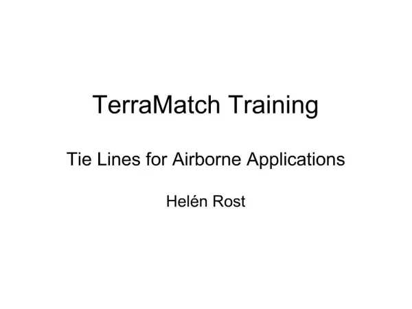TerraMatch Training