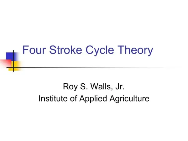 Four Stroke Cycle Theory