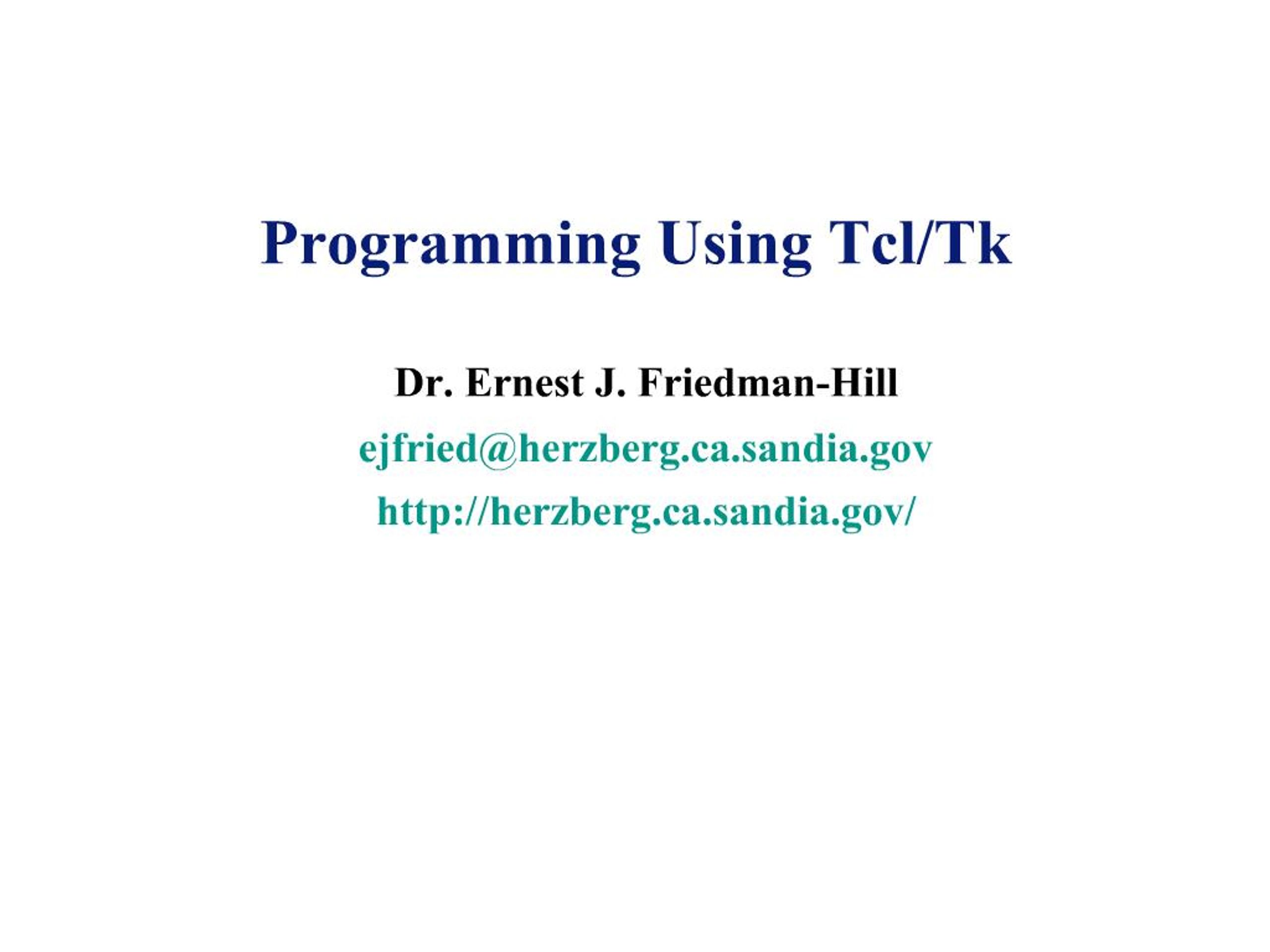PPT - Programming Using Tcl PowerPoint Presentation, free download - ID ...