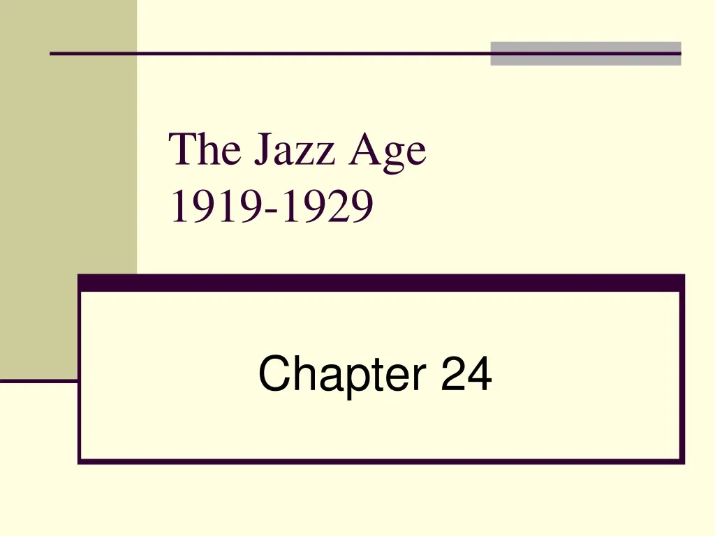 the jazz age 1919 1929