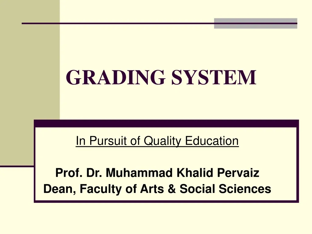 grading system
