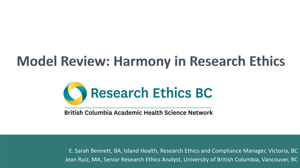 model review harmony in research ethics