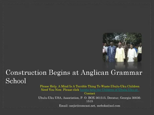 Construction Begins at Anglican Grammar School