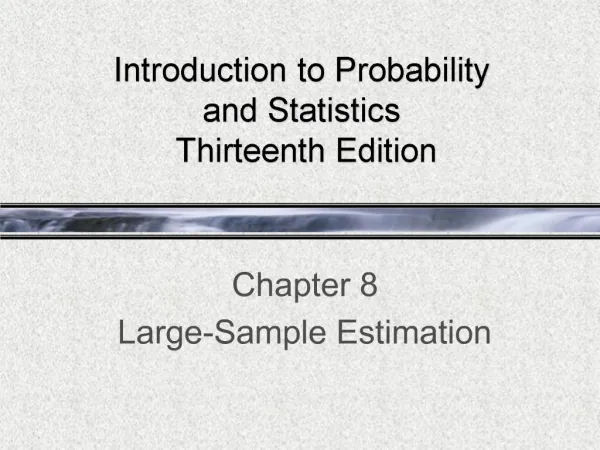 Introduction to Probability and Statistics Thirteenth Edition
