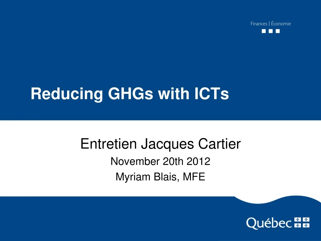 reducing ghgs with icts
