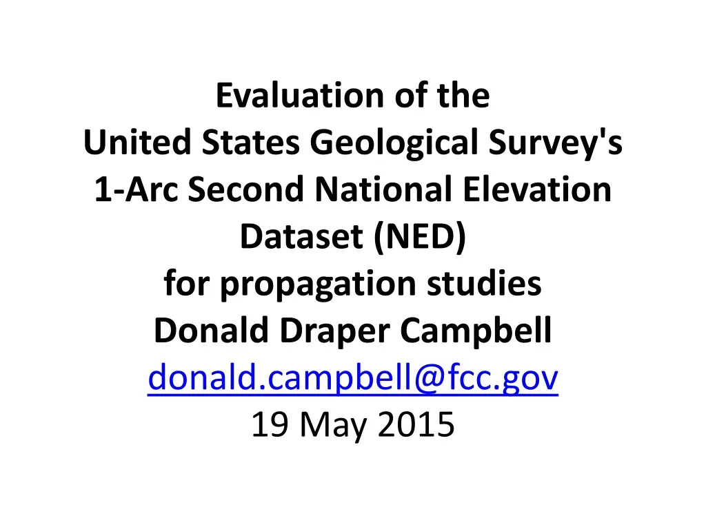 evaluation of the united states geological survey