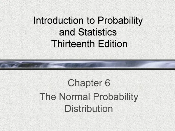 Introduction to Probability and Statistics Thirteenth Edition