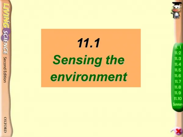 11.1 Sensing the environment