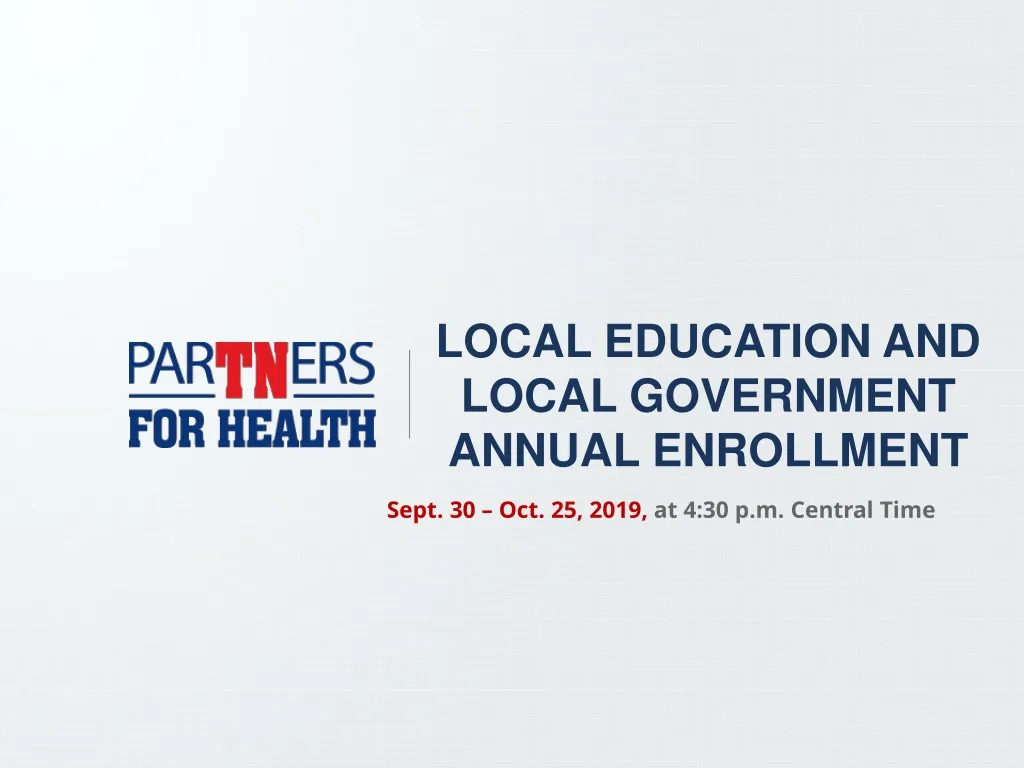 local education and local government annual enrollment