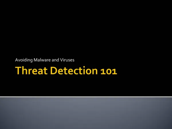 Threat Detection 101