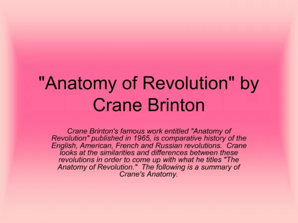 Anatomy of Revolution by Crane Brinton