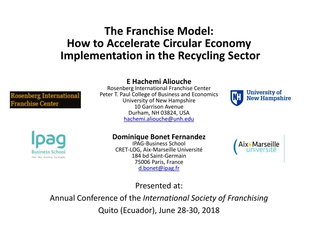 the franchise model how to accelerate circular