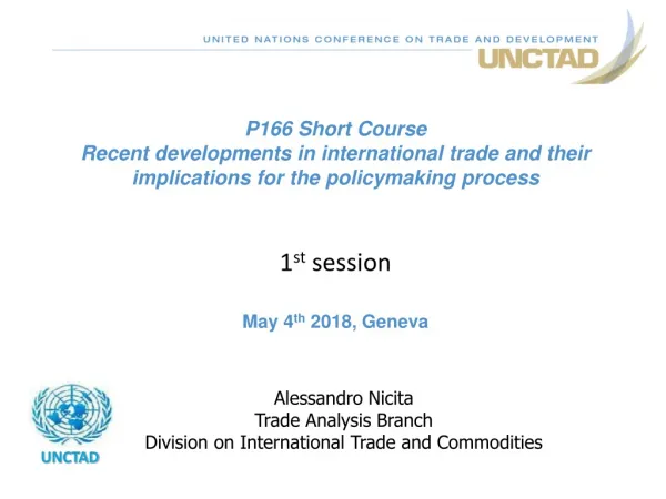 1 st session May 4 th 2018, Geneva