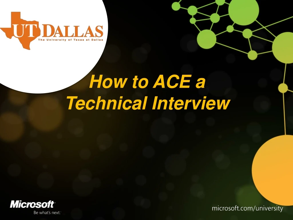 how to ace a technical interview