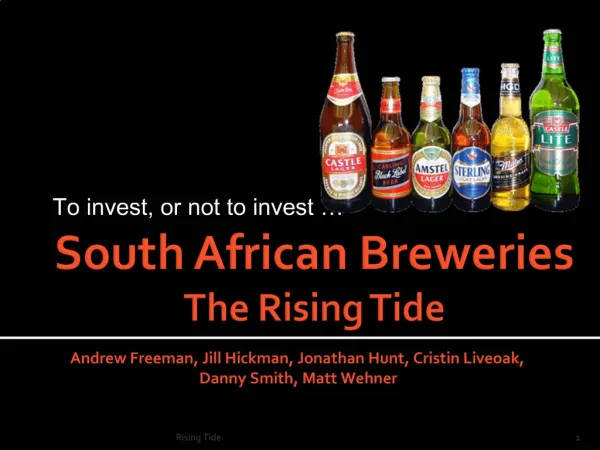 South African Breweries The Rising Tide