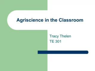 Agriscience in the Classroom - slide 1