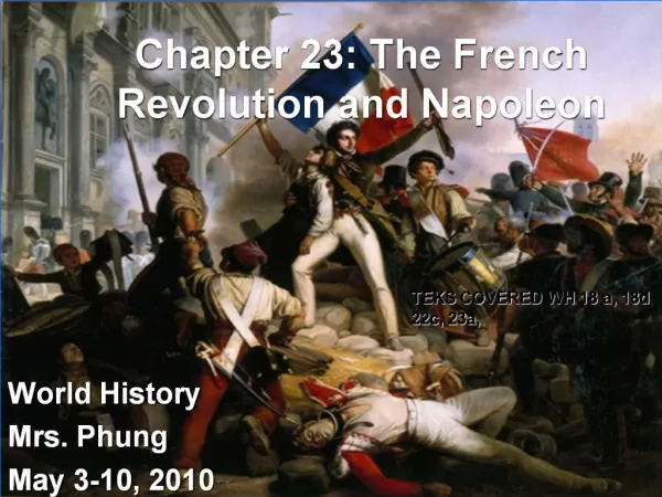 Chapter 23: The French Revolution and Napoleon