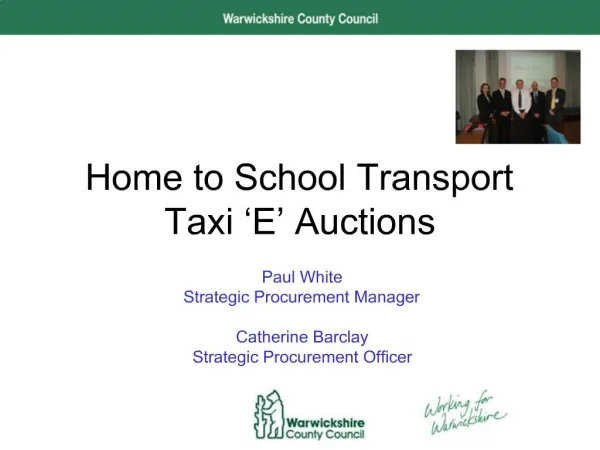 Home to School Transport Taxi E Auctions
