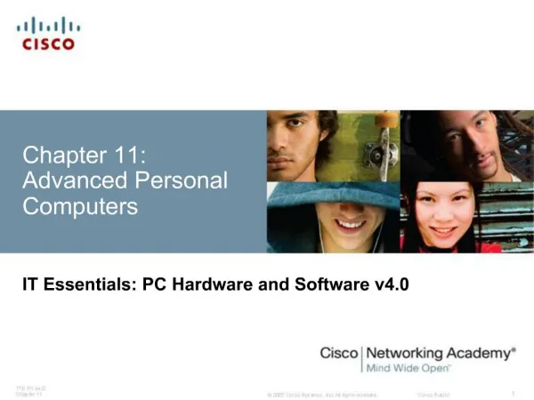 Chapter 11: Advanced Personal Computers